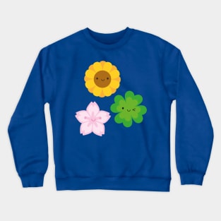 Kawaii Spring Flowers Crewneck Sweatshirt